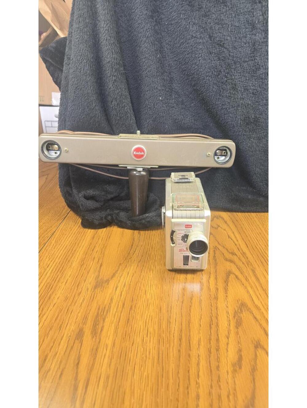 Vintage Kodak Brownie 8mm Movie Camera with Flash Attachment